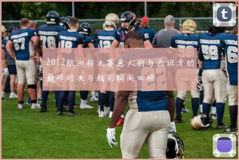 2012欧洲杯决赛意大利与西班牙的巅峰对决与精彩瞬间回顾